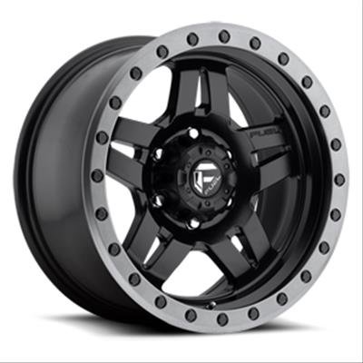 Fuel Off-Road Anza D557 Series Matte Black with Anthracite Ring Wheels 16x8 Wheel, D557, Aluminum, Black, 16 x 8.0 in., 6 x 5.50 in. Bolt Circle, 4.500 in. Backspace, Each