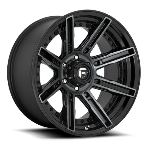 Fuel Off-Road Rogue D708 Gloss Black Wheels with Dark Tint Machined Accents 20x9 Wheels, D708, 20 x 9, Aluminum, Black, Accents, 5 x 127mm Bolt Pattern, +1mm Offset, 5.040 in. Backspace, Each