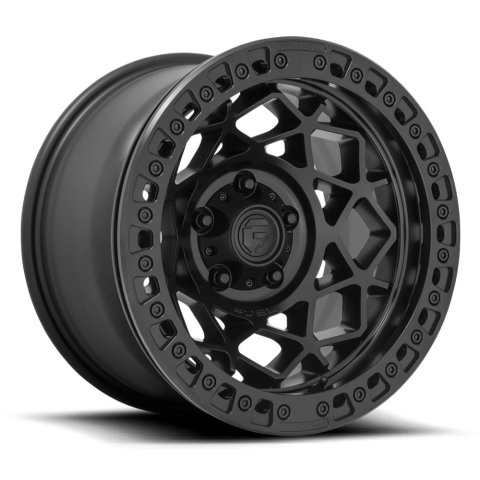 Fuel Off-Road Unit D120 Matte Black Beadlock Wheels 17x9 UNIT BEADLOCK 6x139.70 BLACKOUT (-15 mm)