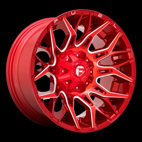 Fuel Off-Road Twitch D771 Candy Red Wheels with Milled Accents 20x9 WHEEL, 20X9 8X170 GL-RED-MILL 01MM