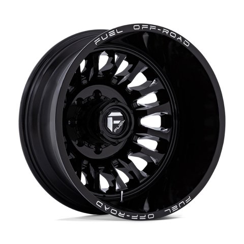 Fuel Off-Road ARC Dually D868 Gloss Black Wheels with Milled Accents 22x8.25 Wheel, Arc D868, 22 x 8.25, Aluminum, Black, Accents, 8 x 170mm Bolt Pattern, -227mm Offset, -4.310 in. Backspace, Each