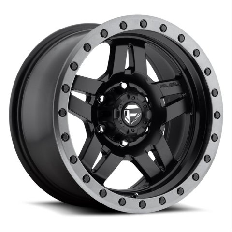 Fuel Off-Road Anza D557 Series Matte Black with Anthracite Ring Wheels 18x8 Wheels, ANZA, ANZA 6x120 BD 5.50/27 67.0, BD -Matte BLK