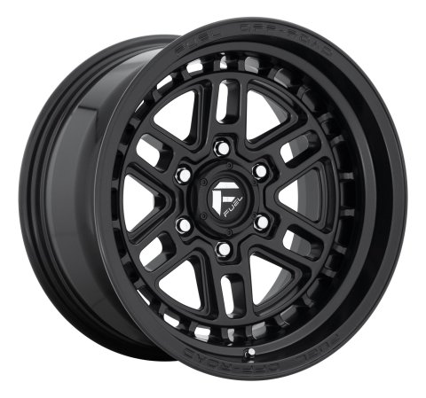 Fuel Off-Road Nitro 6 D667 Matte Black Wheels 17x9 Wheels, D667, 17 x 9, Aluminum, Black, x 139.7mm Bolt Pattern, +1mm Offset, 5.040 in. Backspace, Each