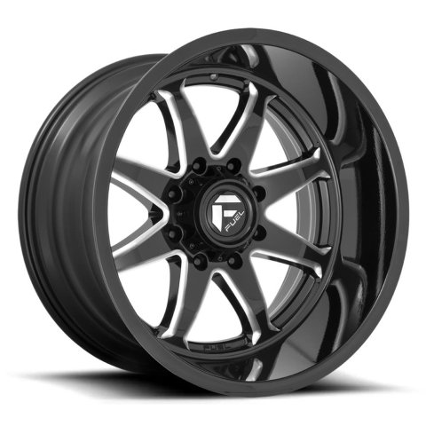 Fuel Off-Road Hammer D749 Gloss Black Wheels with Milled Accents 20x9 HAMMER 5x127.00 GLOSS BLACK MILLED (1 mm)