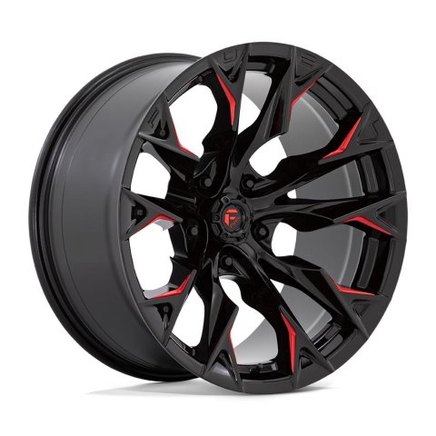 Fuel Off-Road Flame 6 D823 Gloss Black Wheels with Milled Red Accents 20x9 WHEEL