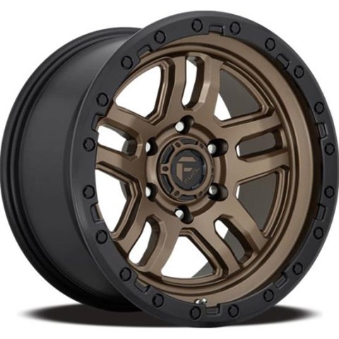 Fuel Off-Road Ammo D820 Textured Bronze Wheels with Black Ring 17x9 Wheels, D820, Aluminum, Finish, Beadlock Ring, 17 in. x 9 in., 6 x 139.70mm/5.5 in. Bolt Circle, 5.04 in. Backspace, Each