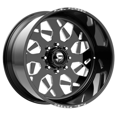 Fuel Off-Road Recife FF111 Gloss Black Wheels with Milled Accents 20x9 20X9 8X170 GL-BLK-MIL 0MM