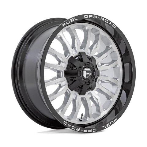 Fuel Off-Road ARC D798 Brushed Silver Wheels with Gloss Black Lip 20x9 20X9 5X5.5/150 SLVR-BRSH BLK-LP 01MM