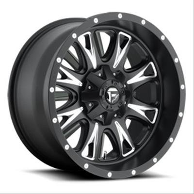 Fuel Off-Road Throttle D513 Series Matte Black with Milled Accents Wheels 17x6.5 Wheel, D513, 17 in. x 6.5 in., Aluminum, Black, 8 x 200mm Bolt Circle, - 1.181 in. Backspace