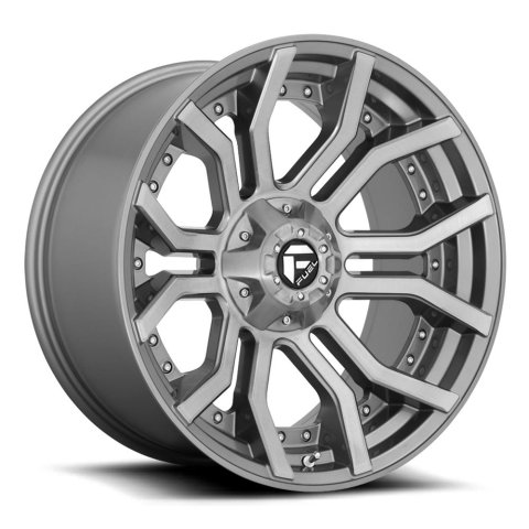 Fuel Off-Road Rage D713 Platinum Wheels 20x10 Wheels, D713, 20 x 10, Aluminum, Platinum, 8 x 180mm Bolt Pattern, -18mm Offset, 4.790 in. Backspace, Each