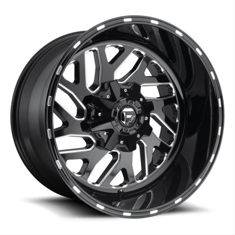 Fuel Off-Road Triton D581 Series Gloss Black Wheels with Milled Accents 20x9 Wheel, Triton, 20 x 9, Aluminum, Semi Black, Accents, 6 x 120mm Bolt Pattern, +20mm Offset, 5.790 in. Backspace, Each