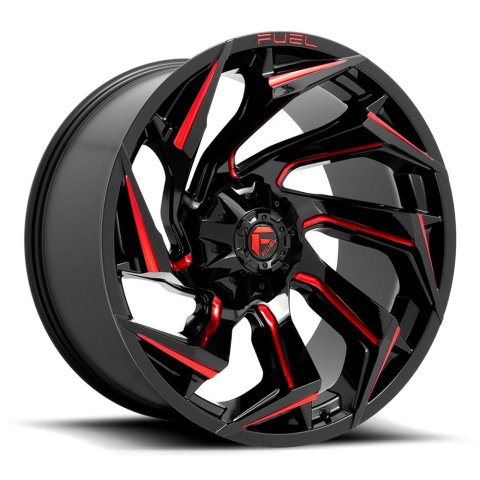 Fuel Off-Road Reaction D755 Gloss Black Milled Red Tint Wheels 22x10 REACTION 22X10 6X135/5.5 106.1 NLQ -18MM