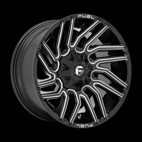 Fuel Off-Road Typhoon D773 Gloss Black Wheels with Milled Accents 20x9 WHEEL, 20X9 8X170 G-BLK-MILL 01MM