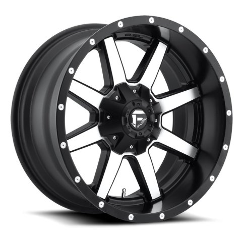 Fuel Off-Road Maverick D537 Series Matte Black with Machined Face Wheels 20x9 Wheel, D537, Aluminum, Black, 20 in. x 9.0 in, 8 x 5.50 in/135mm Bolt Circle, 5.75 in Backspace