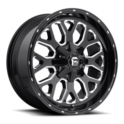 Fuel Off-Road Titan D588 Series Gloss Black Wheels with Milled Accents 20x9 Wheel, Triton, 20 x 9, Aluminum, Black, Accents, 6 x 120mm Bolt Pattern, +20mm Offset, 5.790 in. Backspace, Each