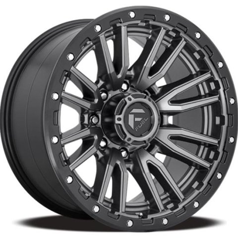 Fuel Off-Road Rebel D846 Textured Anthracite Wheels with Black Ring 17x9 Wheels, D846, Aluminum, Finish, Ring, 17 in. x 9 in., 6 x 139.70mm/5.5 in. Bolt Circle, 5.04 in. Backspace, Each