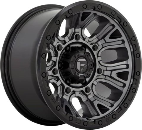 Fuel Off-Road Traction D825 Matte Gunmetal Wheels with Black Rings 17x9 17X9 5X5.0 M-GNMTL BLK-RG -12MM