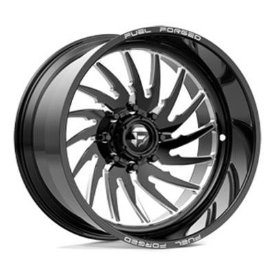 Fuel Off-Road Shank FF110 Gloss Black Wheels with Milled Accents 22x14 Wheels, FF110, 22 x 14, Aluminum, Finish, Accents, 5 x 150mm Bolt Pattern, -72mm Offset, 4.67 in. Backspace, Right Side, Each