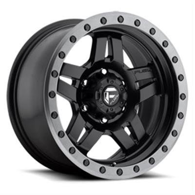 Fuel Off-Road Anza D557 Series Matte Black with Anthracite Ring Wheels 20x9 Wheel, Anza, 20 x 9, Aluminum, Black, Ring, 139.7mm Bolt Pattern, +19mm Offset, 5.750 in. Backspace, Each