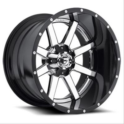 Fuel Off-Road Maverick D260 Series PVD Chrome Wheels with Gloss Black Lip 24x12 Wheel, Series, Aluminum, Chrome, 24 x 12.0 in., 8 x 6.50 in. Bolt Circle, 4.750 in. Backspace