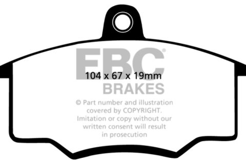 EBC Greenstuff Passenger Car Organic Brake Pads DP2310 Pads, Greenstuff, Organic, Front, Audi, Volkswagen, Set