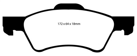 EBC Yellowstuff Brake Pads DP41613R Pads, Yellowstuff, Aramid Fiber, Front, Chrysler, Dodge, Set