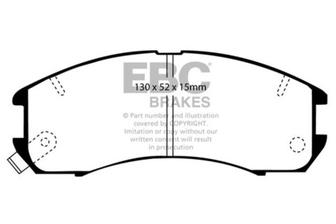 EBC Yellowstuff Brake Pads DP4705R Pads, Yellowstuff, Aramid Fiber, Front, Ford, Mazda, Set