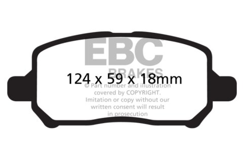 EBC Greenstuff Passenger Car Organic Brake Pads DP21660 Pads, Greenstuff, Organic, Front, Chevy, Pontiac, Saturn, Set