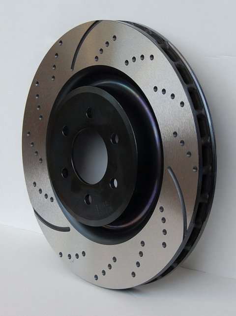 EBC 3GD Series Sport Rotors GD7354 Brake Rotors, Slotted, Dimpled, Iron, Black Zinc Plated, Front, Chevy, Oldsmobile, Pontiac, Passenger Car, Pair