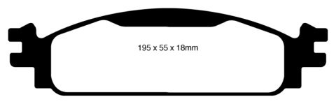 EBC Redstuff Ceramic Brake Pads DP31825C Pads, 3000 Series, Ceramic, Front, Ford, Lincoln, Set