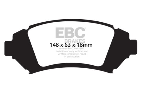 EBC Greenstuff Passenger Car Organic Brake Pads DP21728 Pads, Greenstuff, Organic, Front, Buick, Cadillac, Chevy, Pontiac, Set