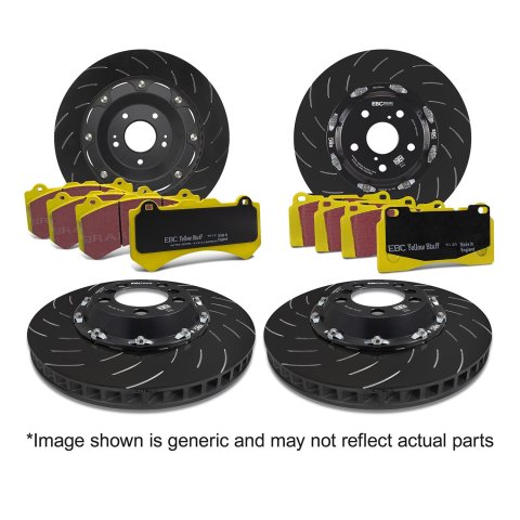 EBC Stage 26 Kits Yellowstuff Brake Pads and SG2 Rotors for 2004-2014 GALLARDO, 2008-2023 R8, 2013-2015 RS5 - S26KF1002 Disk Kit, DP41513R+SG2F009