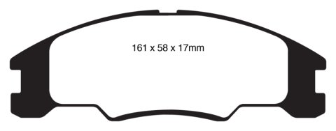 EBC Redstuff Ceramic Brake Pads DP31822C Pads, 3000 Series, Ceramic, Front, Ford, Set