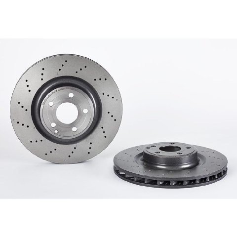 Brembo Premium UV Coated Brake Rotors 09.B744.51 Rotor, Brembo, Vented, Cross-Drilled Surface, 13.54 in. Diameter, Iron, UV-Coated, Mercedes-Benz, Each