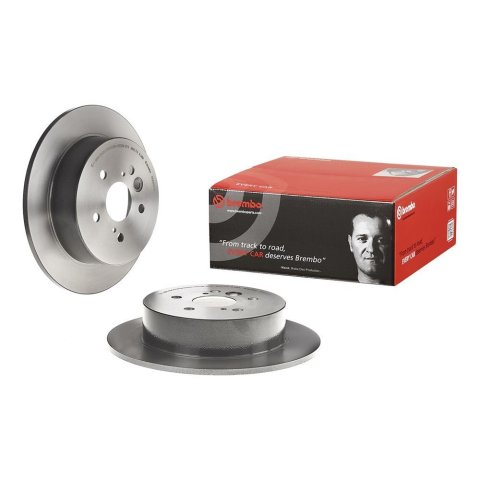 Brembo Premium UV Coated Brake Rotors 08.A333.11 Rotor, Brembo, Solid, Solid Surface, 11.93 in. Diameter, Iron, UV-Coated, Toyota, Each