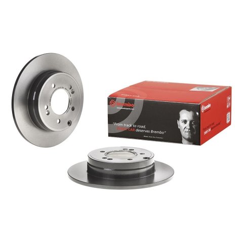 Brembo Premium UV Coated Brake Rotors 08.A708.11 Rotor, Brembo, Solid, Solid Surface, 11.18 in. Diameter, Iron, UV-Coated, for Hyundai, Each