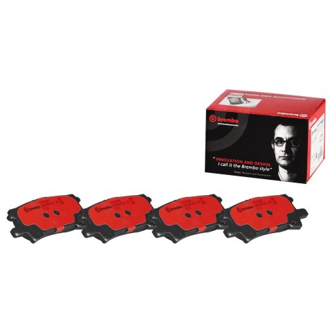 Brembo NAO Ceramic Brake Pads P83068N Pads, Brembo, Ceramic, Integrally Molded, Shims, Lexus, Set