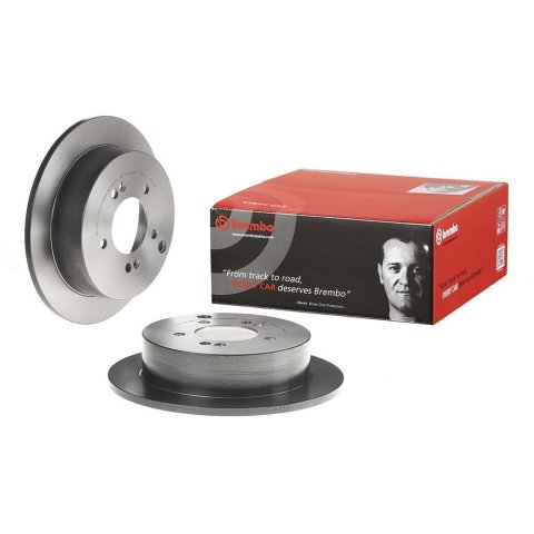 Brembo Premium UV Coated Brake Rotors 08.A446.11 Rotor, Brembo, Solid, Solid Surface, 11.18 in. Diameter, Iron, UV-Coated, for Hyundai, Each