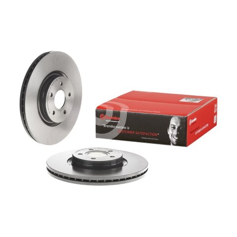 Brembo Premium UV Coated Brake Rotors 09.A728.11 Rotor, Brembo, Vented, Solid Surface, 12.6 in. Diameter, Iron, UV-Coated, Volvo, Each