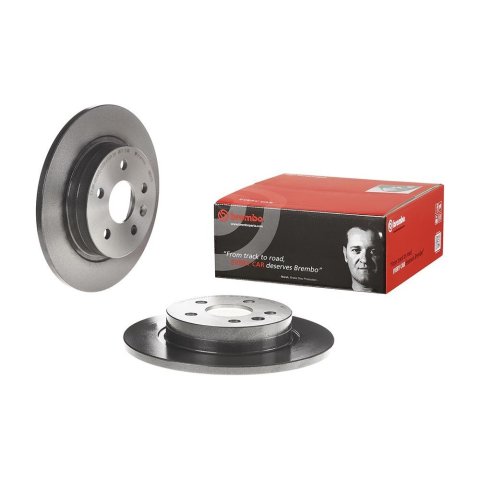Brembo Premium UV Coated Brake Rotors 08.B357.11 Rotor, Brembo, Solid, Solid Surface, 10.55 in. Diameter, Iron, UV-Coated, Buick, Each