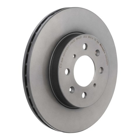 Brembo Premium UV Coated Brake Rotors 09.5509.11 Rotor, Brembo, Vented, Solid Surface, 10.31 in. Diameter, Iron, UV-Coated, For use on Acura®, Each
