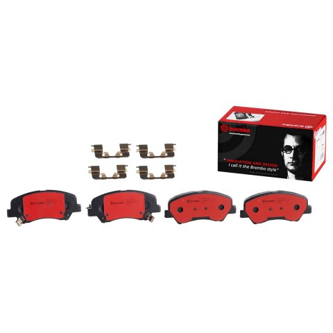 Brembo NAO Ceramic Brake Pads P18025N Pads, NOA Ceramic, for use on Hyundai, Kia, Front, Set