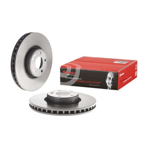 Brembo Premium UV Coated Brake Rotors 09.D528.13 Rotor, Brembo, Vented, Solid Surface, 12.99 in. Diameter, Iron, UV-Coated, Mercedes-Benz, Each