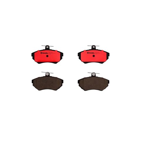 Brembo NAO Ceramic Brake Pads P85032N Pads, Brembo, Ceramic, Integrally Molded, Shims, Volkswagen, Set