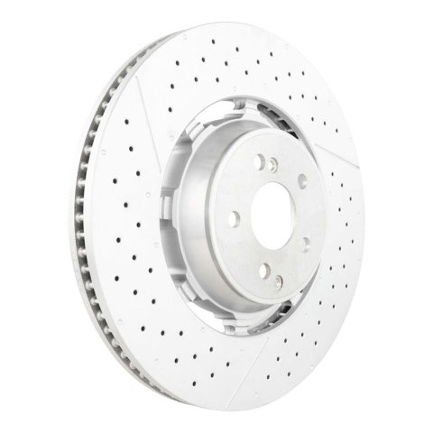Brembo Premium UV Coated Brake Rotors 09B84833 Rotors, Coated, Solid Surface, 15.35 in. O.D., Iron, UV-coated, Front, Mercedes-Benz, Each
