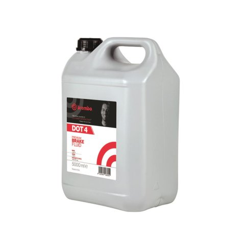 Brembo DOT 4 Brake Fluid L04050 Fluid, Brembo, 4, 5.0 Liters, Each