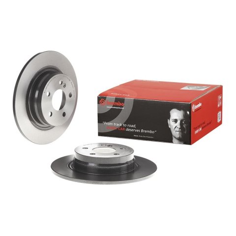 Brembo Premium UV Coated Brake Rotors 08.A612.41 Rotor, Brembo, Solid, Solid Surface, 11.81 in. Diameter, Iron, UV-Coated, Mercedes-Benz, Each