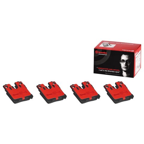 Brembo NAO Ceramic Brake Pads P83076N Pads, Brembo, Ceramic, Integrally Molded, Shims, Lexus, Set