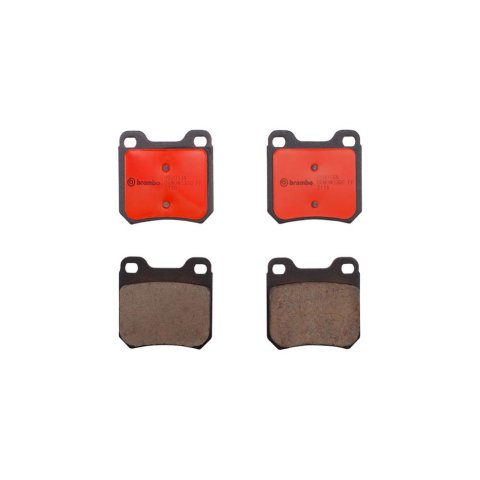 Brembo NAO Ceramic Brake Pads P59014N Pads, Brembo, Ceramic, Integrally Molded, Shims, Cadillac, Set