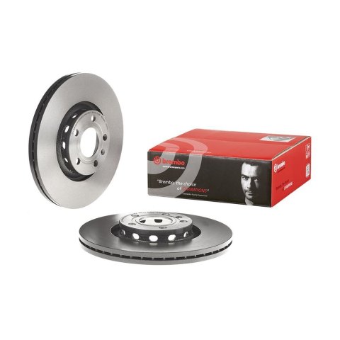 Brembo Premium UV Coated Brake Rotors 09.8690.11 Rotor, Brembo, Vented, Solid Surface, 12.28 in. Diameter, Iron, UV-Coated, Audi, Each